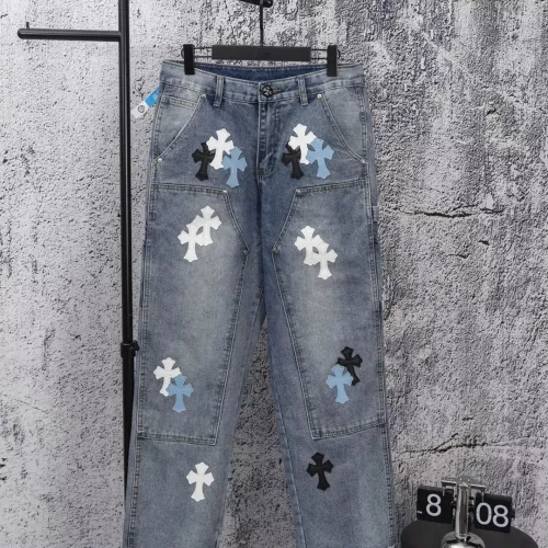 Wholesale Chrome Hearts Jeans For Men #1384206 $68.00 USD, Wholesale Quality Replica Chrome Hearts Jeans