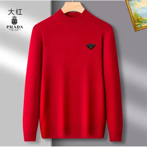 Wholesale Prada Sweaters Long Sleeved For Men #1384553 $42.00 USD, Wholesale Quality Replica Prada Sweaters