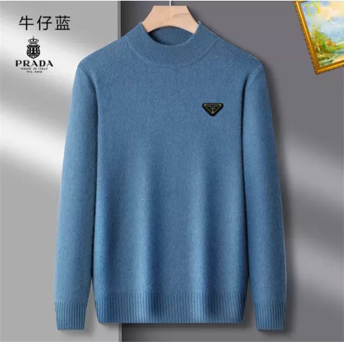Wholesale Prada Sweaters Long Sleeved For Men #1384555 $42.00 USD, Wholesale Quality Replica Prada Sweaters