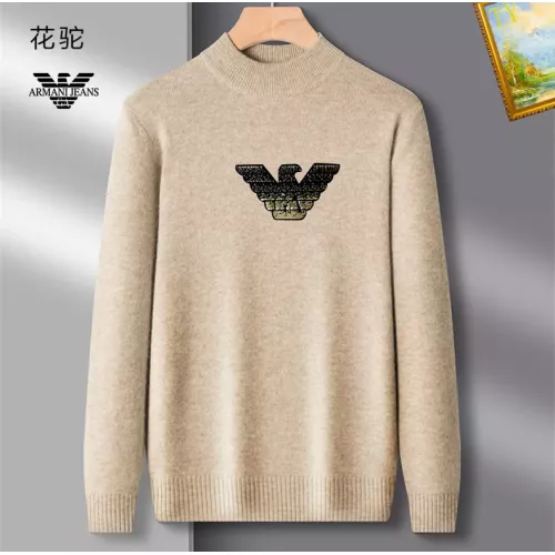 Wholesale Armani Sweaters Long Sleeved For Men #1384633 $42.00 USD, Wholesale Quality Replica Armani Sweaters