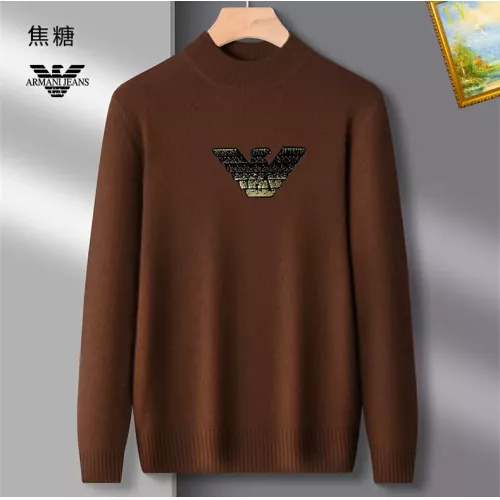 Wholesale Armani Sweaters Long Sleeved For Men #1384636 $42.00 USD, Wholesale Quality Replica Armani Sweaters
