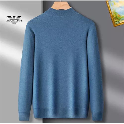 Replica Armani Sweaters Long Sleeved For Men #1384637 $42.00 USD for Wholesale