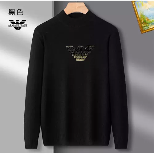 Wholesale Armani Sweaters Long Sleeved For Men #1384641 $42.00 USD, Wholesale Quality Replica Armani Sweaters