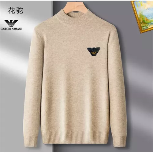 Wholesale Armani Sweaters Long Sleeved For Men #1384683 $42.00 USD, Wholesale Quality Replica Armani Sweaters