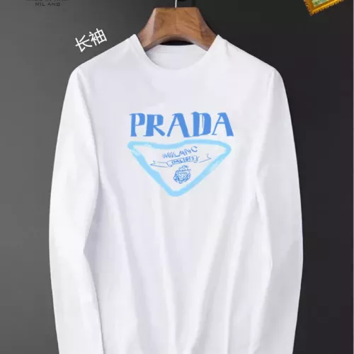 Wholesale Prada T-Shirts Long Sleeved For Unisex #1385002 $34.00 USD, Wholesale Quality Replica Prada T-Shirts