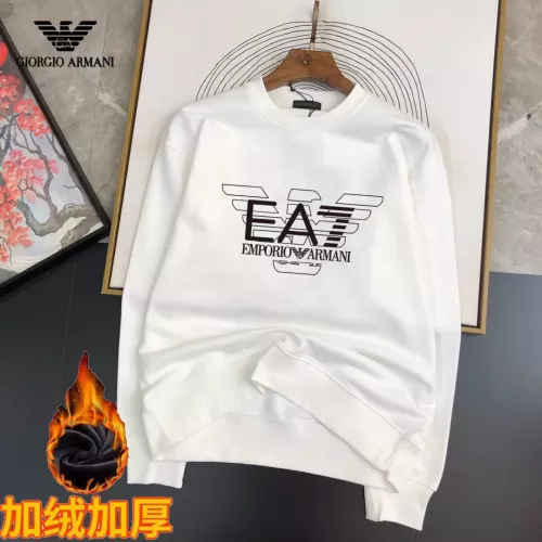 Wholesale Armani Hoodies Long Sleeved For Men #1385369 $45.00 USD, Wholesale Quality Replica Armani Hoodies