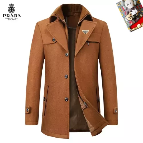 Wholesale Prada Coat Long Sleeved For Men #1385450 $80.00 USD, Wholesale Quality Replica Prada Coats