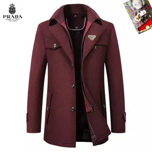 Wholesale Prada Coat Long Sleeved For Men #1385451 $80.00 USD, Wholesale Quality Replica Prada Coats