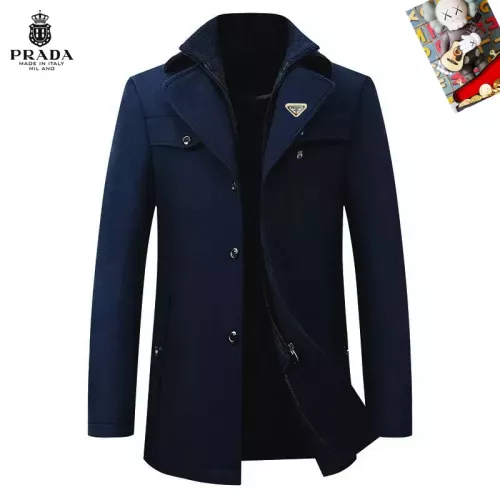 Wholesale Prada Coat Long Sleeved For Men #1385453 $80.00 USD, Wholesale Quality Replica Prada Coats