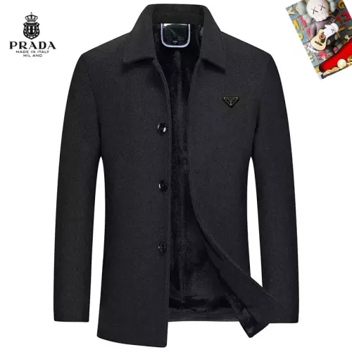 Wholesale Prada Coat Long Sleeved For Men #1385516 $80.00 USD, Wholesale Quality Replica Prada Coats