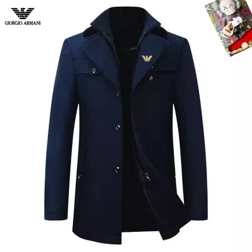 Wholesale Armani Coat Long Sleeved For Men #1385536 $80.00 USD, Wholesale Quality Replica Armani Coats