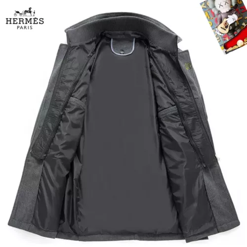 Replica Hermes Coats Long Sleeved For Men #1385551 $80.00 USD for Wholesale
