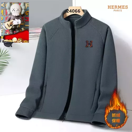 Wholesale Hermes Jackets Long Sleeved For Men #1385750 $64.00 USD, Wholesale Quality Replica Hermes Jackets