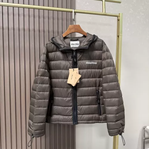 Wholesale MIU MIU Down Feather Coat Long Sleeved For Women #1386142 $160.00 USD, Wholesale Quality Replica MIU MIU Down Feather Coat
