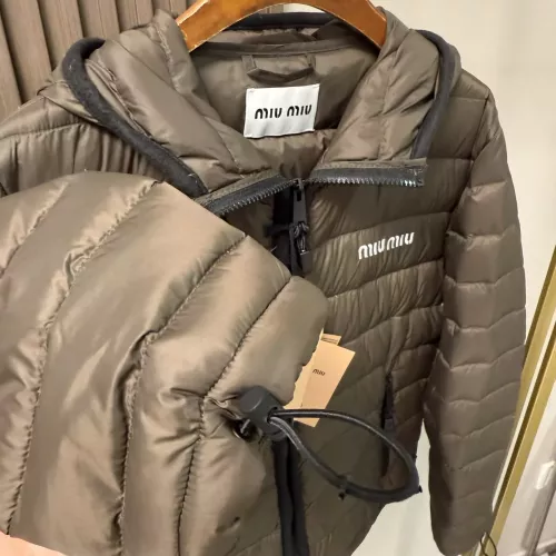 Replica MIU MIU Down Feather Coat Long Sleeved For Women #1386142 $160.00 USD for Wholesale