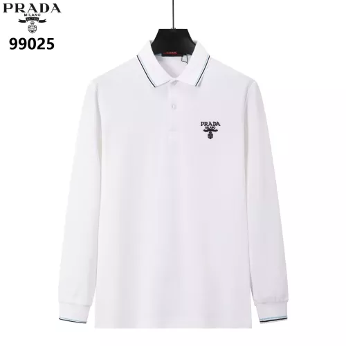 Wholesale Prada T-Shirts Long Sleeved For Men #1386264 $40.00 USD, Wholesale Quality Replica Prada T-Shirts