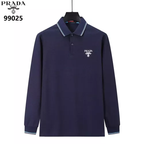 Wholesale Prada T-Shirts Long Sleeved For Men #1386265 $40.00 USD, Wholesale Quality Replica Prada T-Shirts