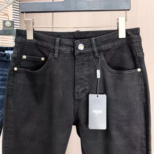 Replica Fendi Jeans For Men #1386854 $80.00 USD for Wholesale