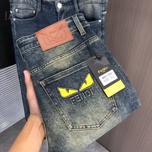 Wholesale Fendi Jeans For Men #1386855 $80.00 USD, Wholesale Quality Replica Fendi Jeans