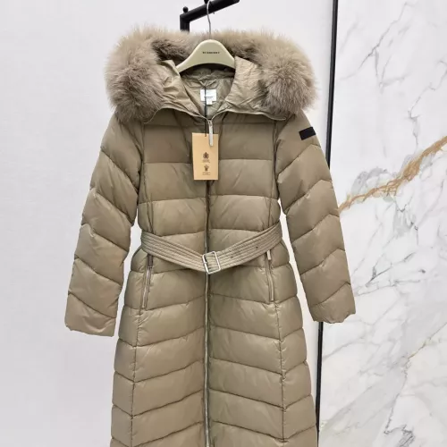 Wholesale Burberry Down Feather Coat Long Sleeved For Women #1387257 $261.16 USD, Wholesale Quality Replica Burberry Down Feather Coat