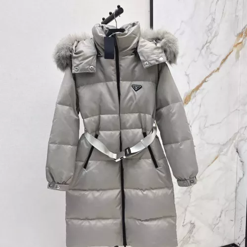 Wholesale Prada Down Feather Coat Long Sleeved For Women #1387259 $261.16 USD, Wholesale Quality Replica Prada Down Feather Coat