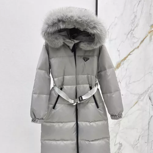 Replica Prada Down Feather Coat Long Sleeved For Women #1387259 $261.16 USD for Wholesale