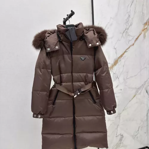 Wholesale Prada Down Feather Coat Long Sleeved For Women #1387260 $261.16 USD, Wholesale Quality Replica Prada Down Feather Coat