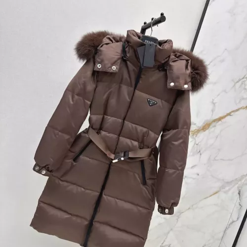 Replica Prada Down Feather Coat Long Sleeved For Women #1387260 $261.16 USD for Wholesale