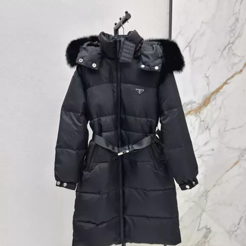 Wholesale Prada Down Feather Coat Long Sleeved For Women #1387261 $261.16 USD, Wholesale Quality Replica Prada Down Feather Coat