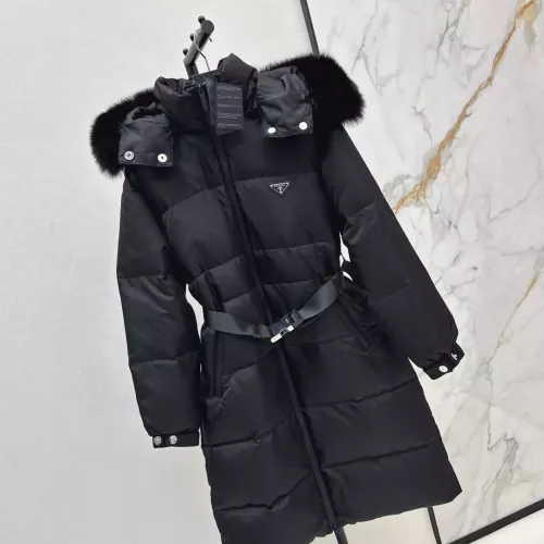 Replica Prada Down Feather Coat Long Sleeved For Women #1387261 $261.16 USD for Wholesale