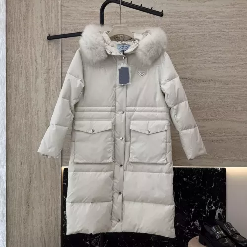 Wholesale Prada Down Feather Coat Long Sleeved For Women #1387262 $323.97 USD, Wholesale Quality Replica Prada Down Feather Coat