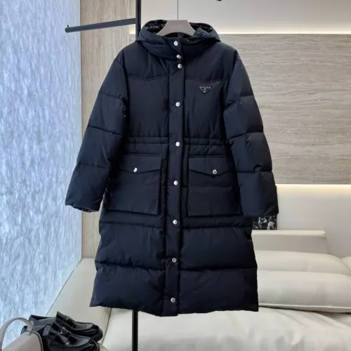 Wholesale Prada Down Feather Coat Long Sleeved For Women #1387264 $323.97 USD, Wholesale Quality Replica Prada Down Feather Coat