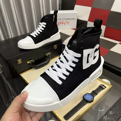 Wholesale Dolce &amp; Gabbana D&amp;G High Top Shoes For Men #1387371 $85.00 USD, Wholesale Quality Replica Dolce &amp; Gabbana D&amp;G High Top Shoes