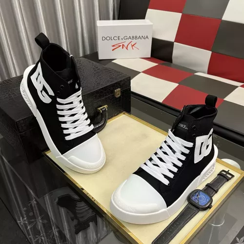 Replica Dolce & Gabbana D&G High Top Shoes For Men #1387371 $85.00 USD for Wholesale
