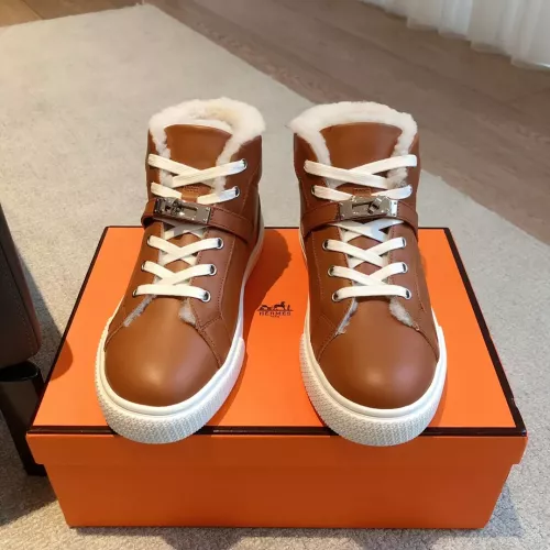 Replica Hermes High Tops Shoes For Women #1387549 $145.00 USD for Wholesale