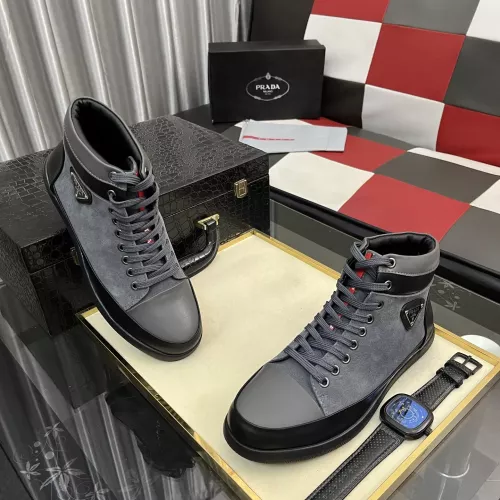Replica Prada High Top Shoes For Men #1387865 $88.00 USD for Wholesale