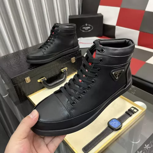 Wholesale Prada High Top Shoes For Men #1387866 $88.00 USD, Wholesale Quality Replica Prada High Top Shoes