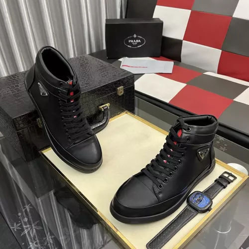 Replica Prada High Top Shoes For Men #1387866 $88.00 USD for Wholesale