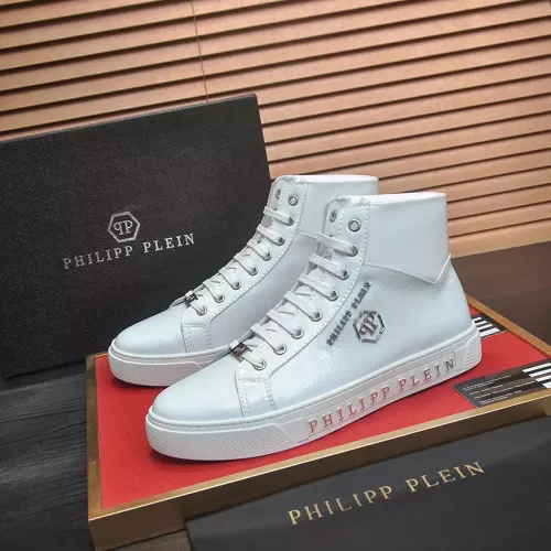 Wholesale Philipp Plein PP High Tops Shoes For Men #1387888 $92.00 USD, Wholesale Quality Replica Philipp Plein PP High Tops Shoes