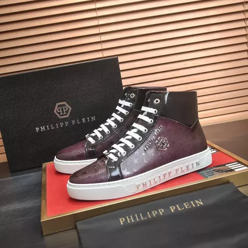 Wholesale Philipp Plein PP High Tops Shoes For Men #1387889 $92.00 USD, Wholesale Quality Replica Philipp Plein PP High Tops Shoes