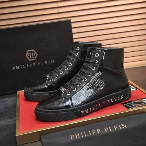 Wholesale Philipp Plein PP High Tops Shoes For Men #1387894 $92.00 USD, Wholesale Quality Replica Philipp Plein PP High Tops Shoes
