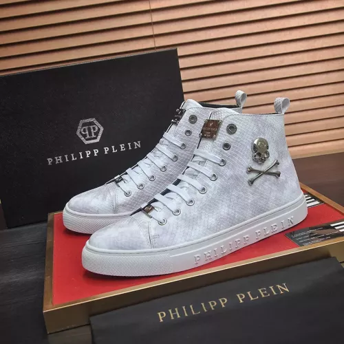 Wholesale Philipp Plein PP High Tops Shoes For Men #1387896 $92.00 USD, Wholesale Quality Replica Philipp Plein PP High Tops Shoes