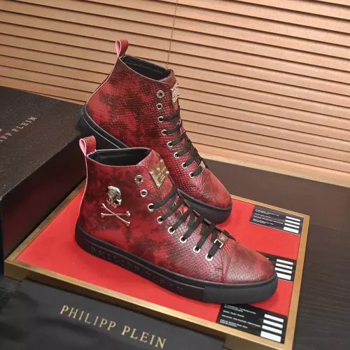 Replica Philipp Plein PP High Tops Shoes For Men #1387899 $92.00 USD for Wholesale