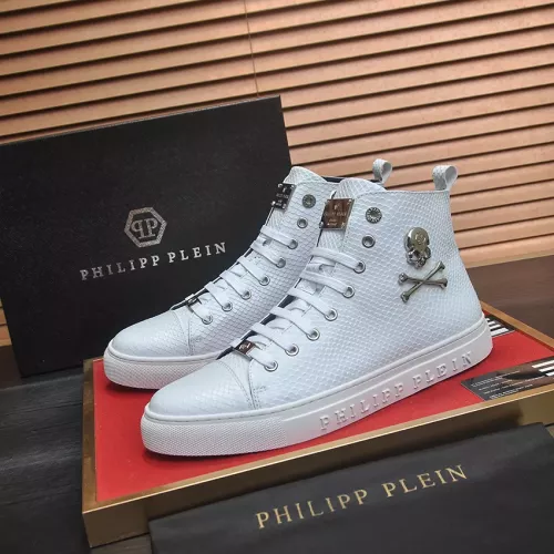 Wholesale Philipp Plein PP High Tops Shoes For Men #1387901 $92.00 USD, Wholesale Quality Replica Philipp Plein PP High Tops Shoes