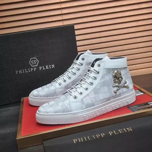 Wholesale Philipp Plein PP High Tops Shoes For Men #1387906 $92.00 USD, Wholesale Quality Replica Philipp Plein PP High Tops Shoes