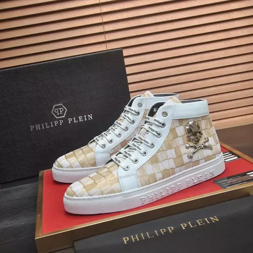 Wholesale Philipp Plein PP High Tops Shoes For Men #1387907 $92.00 USD, Wholesale Quality Replica Philipp Plein PP High Tops Shoes