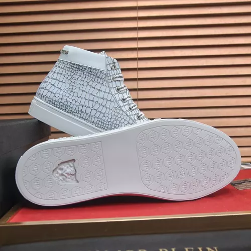 Replica Philipp Plein PP High Tops Shoes For Men #1387910 $92.00 USD for Wholesale
