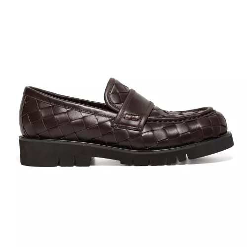 Replica Bottega Veneta BV Leather Shoes For Women #1387963 $135.00 USD for Wholesale