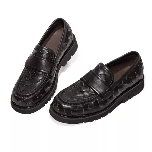Replica Bottega Veneta BV Leather Shoes For Men #1387964 $135.00 USD for Wholesale
