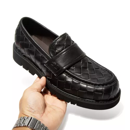 Replica Bottega Veneta BV Leather Shoes For Men #1387964 $135.00 USD for Wholesale